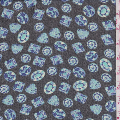 Black Jewel Print Chiffon