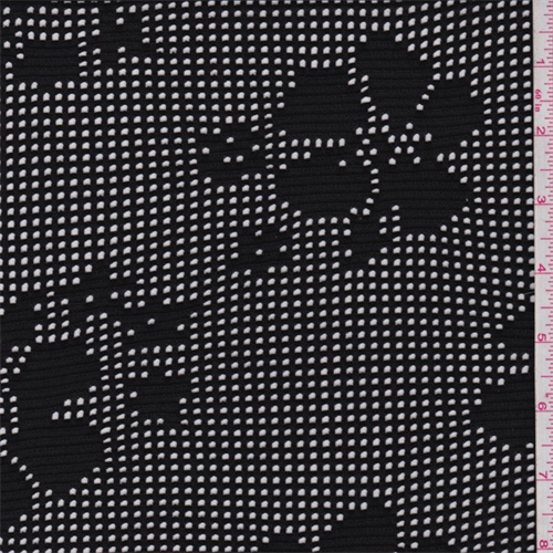 Black Floral Mesh
