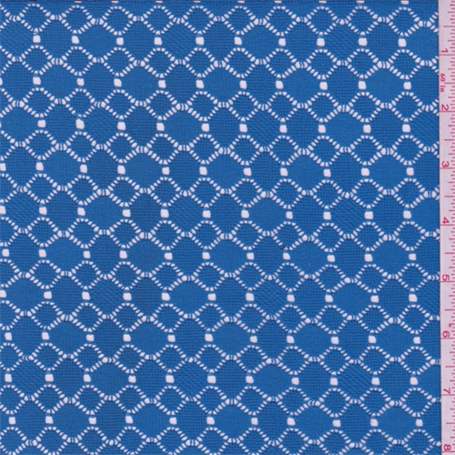 Turquoise Geometric Stretch Lace