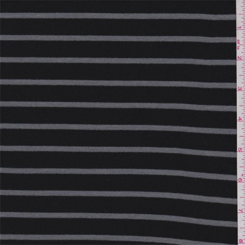 Black/Pewter Stripe Thermal Knit