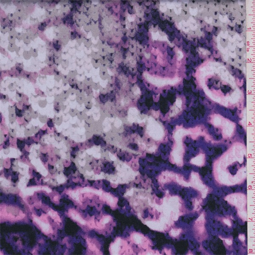 Purple/Pink Cheetah Print Sateen