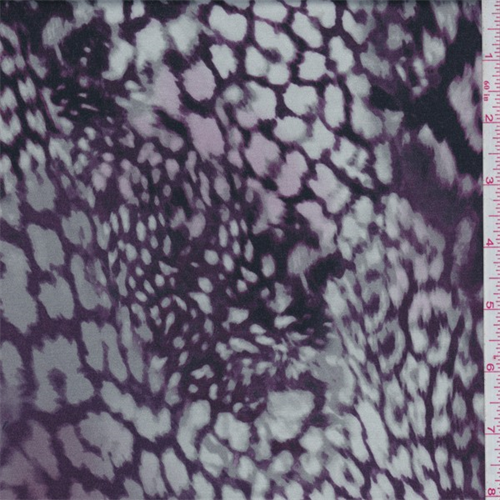 Plum/Grey Animal Print Sateen