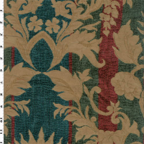 Royal Stripe Chenille Matelasse Home Decorating Fabric DFW51809
