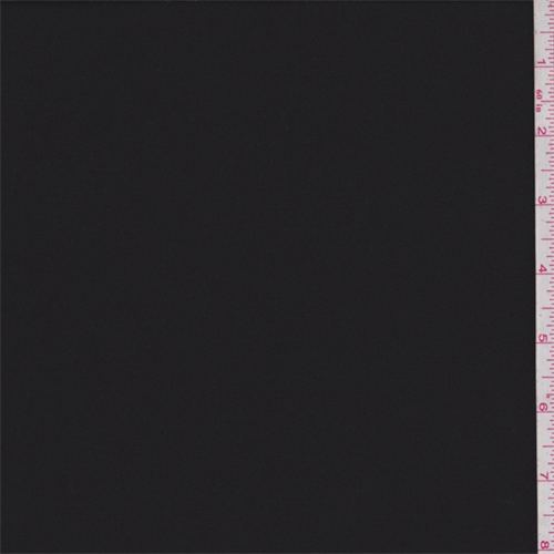 Matte Black Stretch Silk Crepe de Chine