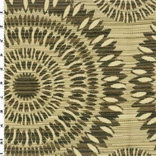 Beige/Brown Mozambique Floral Chenille Decorating Fabric DFW51876