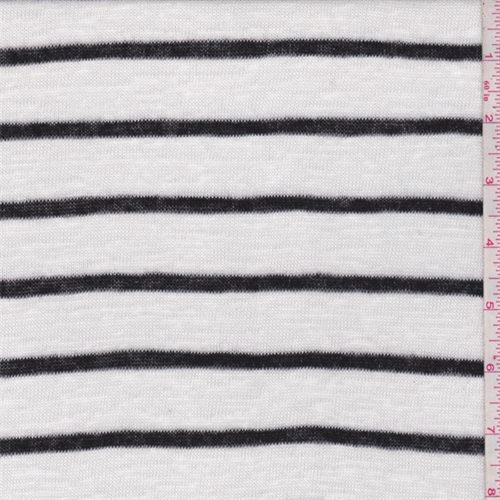 White/Onyx Stripe Sweater Knit