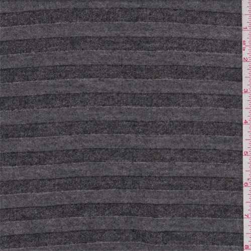 Silver/Black Stripe Rayon Sweater Knit