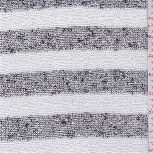 White/Black Stripe Sweater Knit
