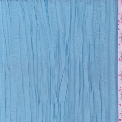 Tranquil Blue Crushed Polyester Taffeta