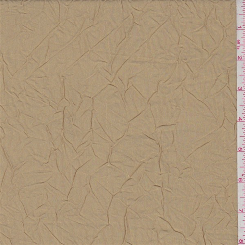 Golden Tan Crushed Polyester Taffeta