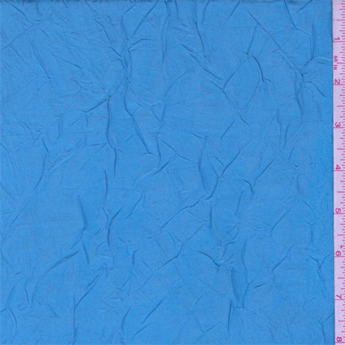 Turquoise Blue Crushed Polyester Taffeta