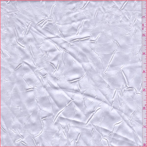 White Crinkled Satin Charmeuse