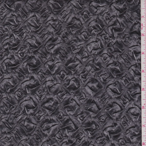 Metallic Graphite Embossed Satin Charmeuse