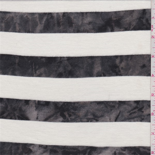 Ivory/Black Marble Stripe T-Shirt Knit