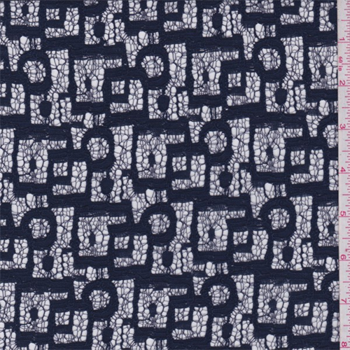 Dark Blue Modern Knit Lace