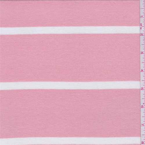 Creamy Pink/Ivory Stripe T-Shirt Knit