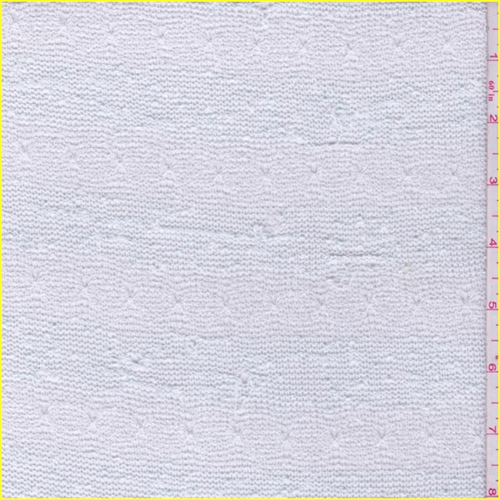 White/Pale Blue Slubbed Sweater Knit