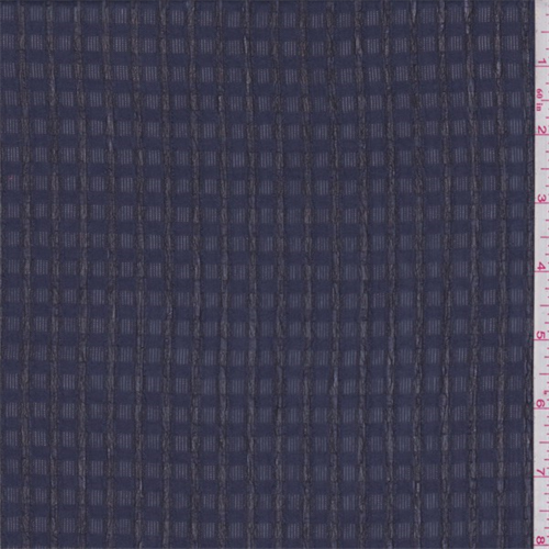 Dark Ink Blue Burnout Check Lawn