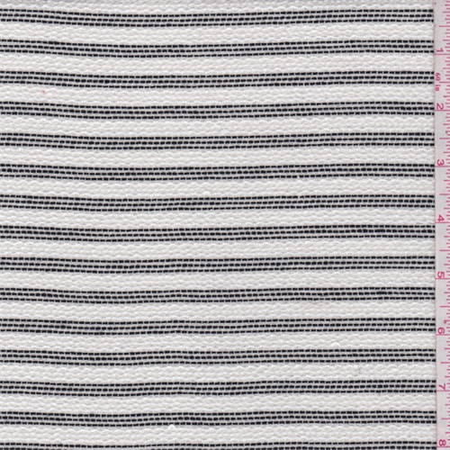 White/Black Triple Stripe Suiting