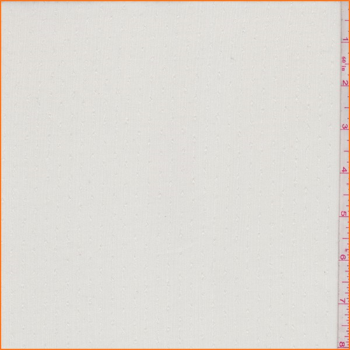 Ivory Pin Dot Crinkled Chiffon