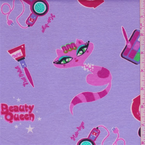 Lilac Beauty Queen Print Knit Cotton