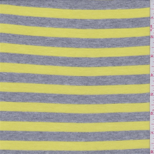 Grey/Lemon Yellow Stripe Thermal Knit
