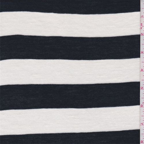 Ivory/Black Stripe Sweater Knit