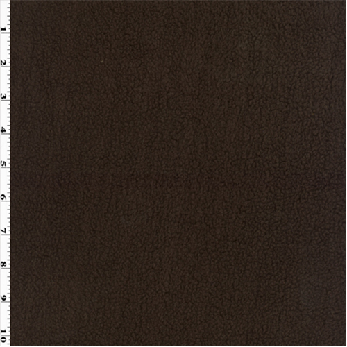 Single Sided Sweatshirt Fleece - Chocolate Brown DFW10347