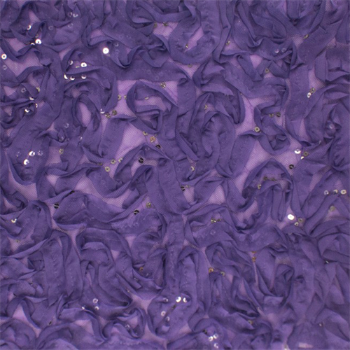 Iris Purple Ribbon Sequin Mesh 64124