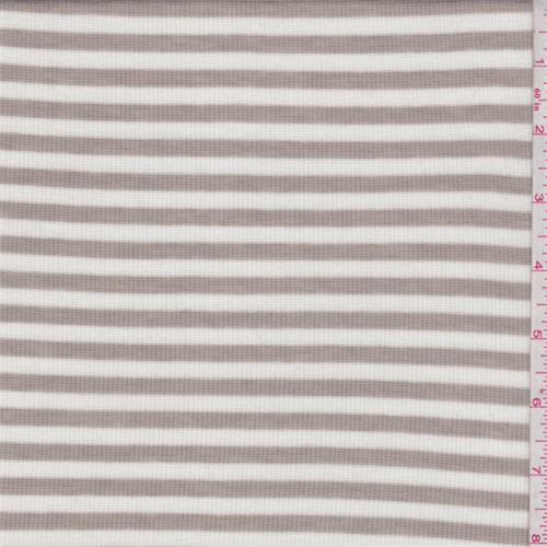 White/Pumice Stripe Thermal Knit