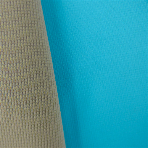 Gridded Soft Shell Fleece - Sky Blue/Beige DFW10452