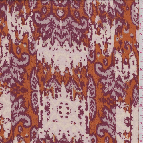 Deep Orange/Burgundy Baroque Faille