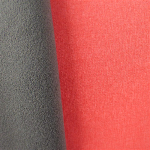 Soft Shell Fleece - Coral Pink/Gray