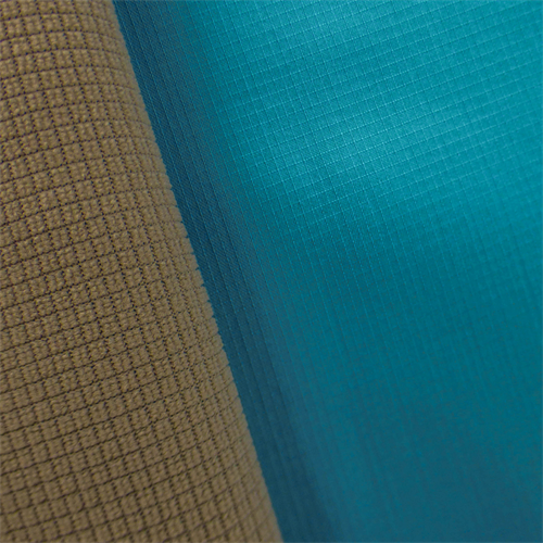 Gridded Soft Shell Fleece - Sky Blue/Beige DFW10497