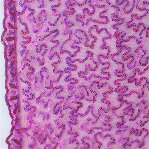 Fuchsia Pink Sequin Mesh 64687