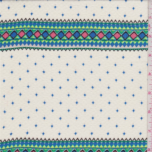 Cream Diamond Stripe Leno Jacquard