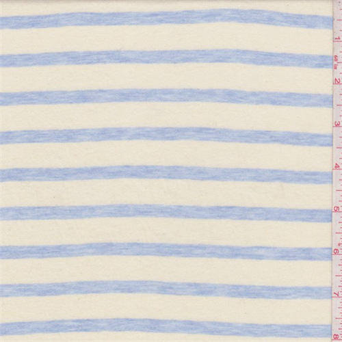 Pale Yellow/Blue Stripe Jersey Knit