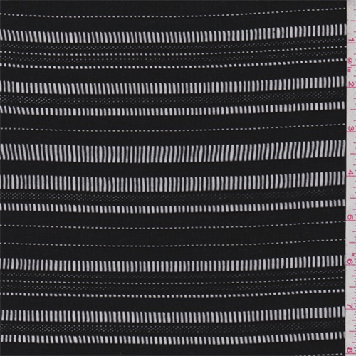 Black Double Stripe Jacquard Knit
