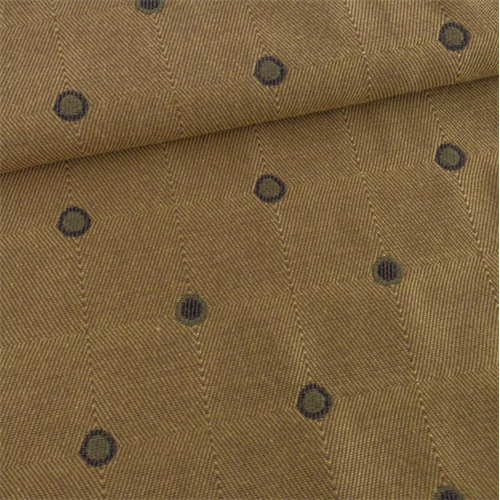 Butterscotch Yellow/Brown Polka Dots Decorating Fabric DFW52072