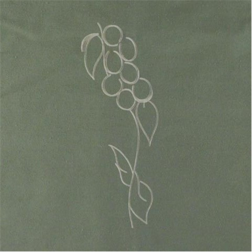 Green/White Silk/Rayon Garland Embroidery Decorating Fabric DFW52082
