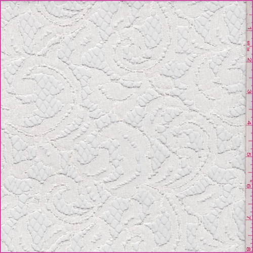 Winter White Scroll Lace