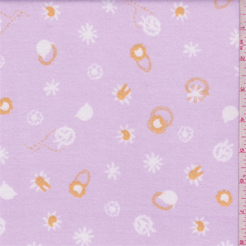 Orchid Pink Print Interlock Knit
