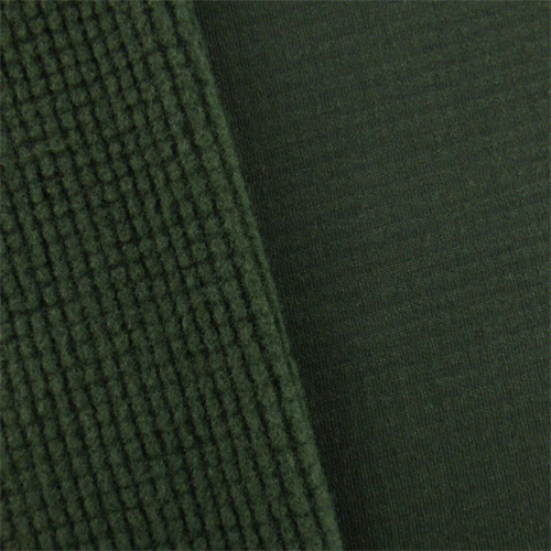 Seaweed Green Sweatshirt Grid Fleece 