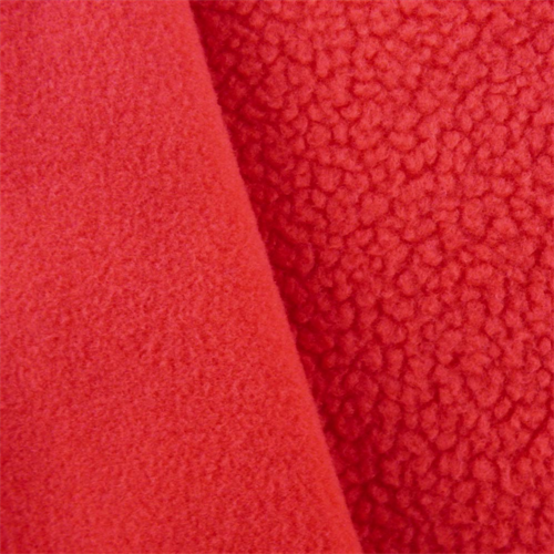 *3 yd pc - Bright Red Double Sided Fleece DFW10393-X