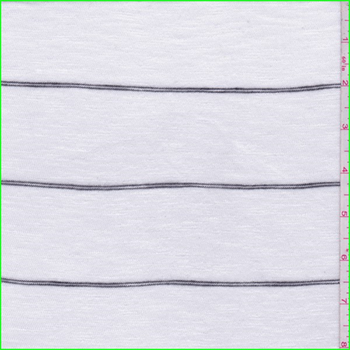 White/Black Pinstripe T-Shirt Knit