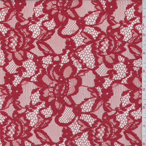 Red Orange Floral Lace