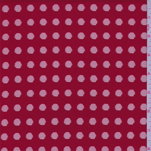 Vibrant Red Dot Burnout Mesh