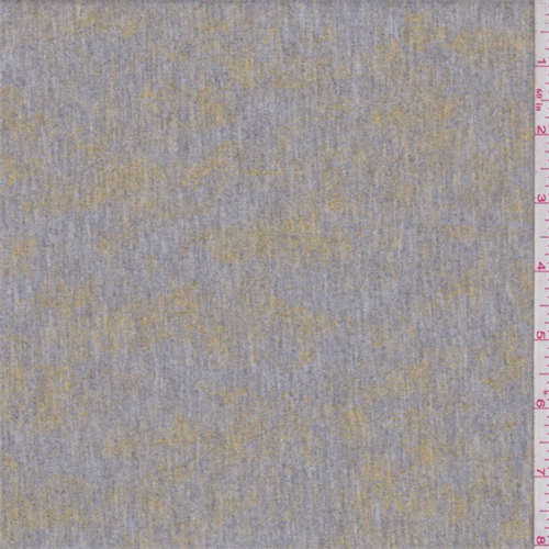 Grey/Gold Foile Print French Terry Knit