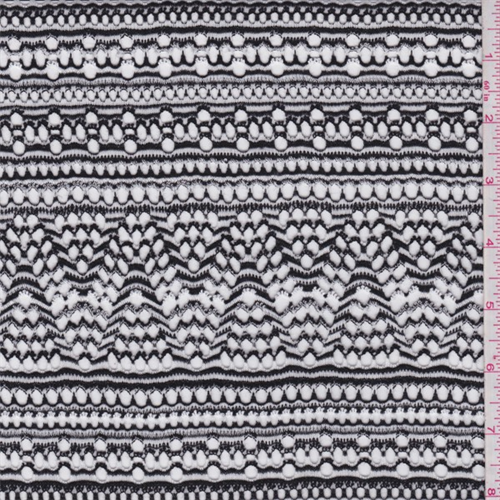 Black/White Stripe Novelty T-Shirt Knit