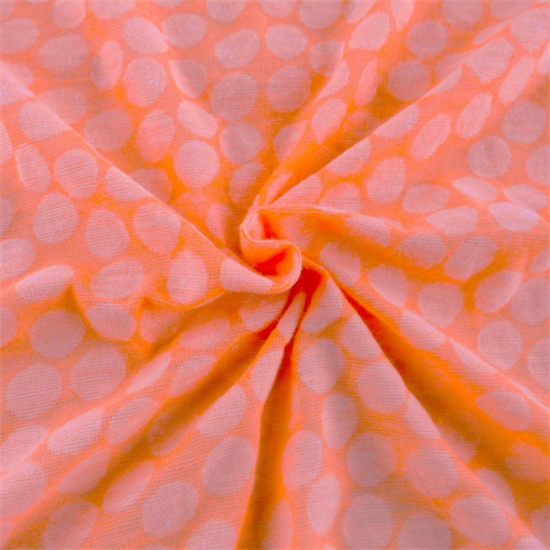 Neon Orange Polka Dot Jersey Knit 64218
